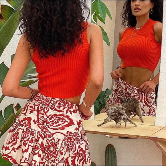 ZARA NWT FLORAL PRINT SKIRT - Picture 5 of 16